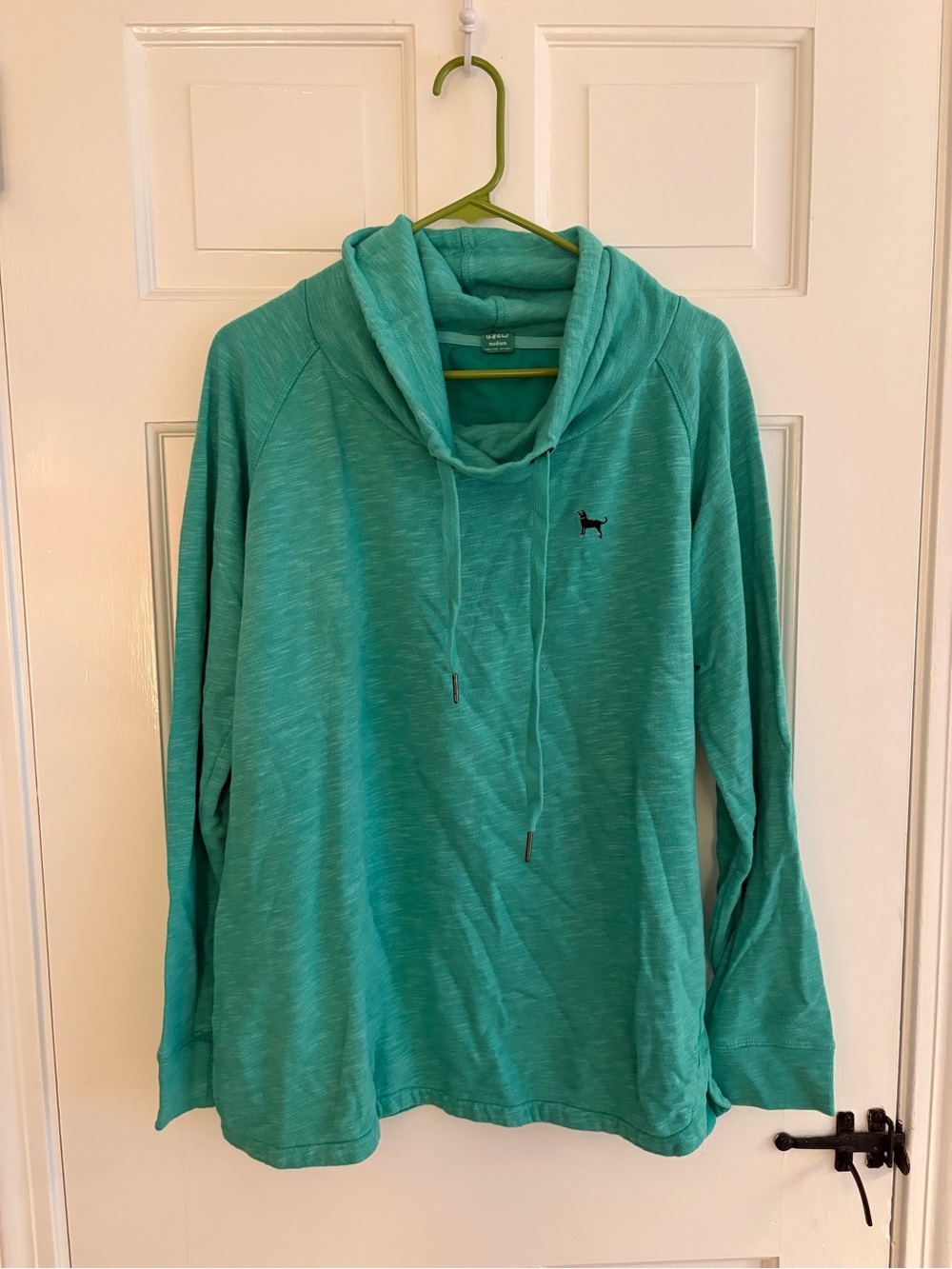 Cowl Neck Sweatshirt with Drawstring